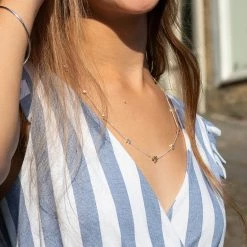 Mooch..... Peace Of Mind Silver Plated Silver And Gold Plated Star Necklace With A Fine Chain