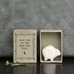 Mooch..... New Arrivals East Of India Matchbox Animal - "Love Ewe To The Moon And Back”