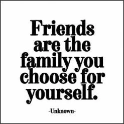 Mooch..... Greetings Cards Quotable Greetings Card - Friends Are The Family.....