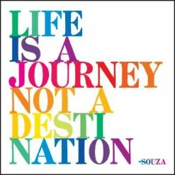 Mooch..... Quotable Greetings Card - Life Is A Journey.....