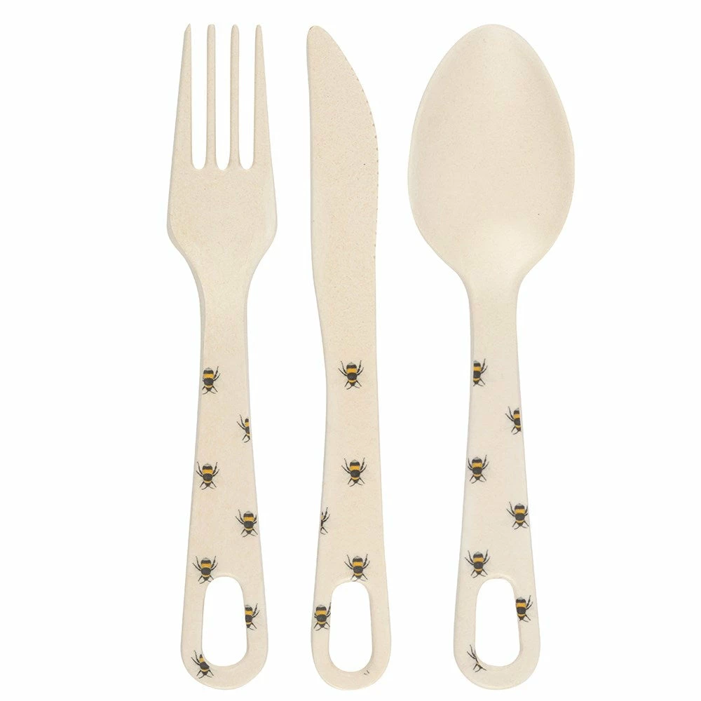 Cheap π Mooch..... Eco Bamboo Bee Cutlery Set New Arrivals π 1 Mooch..... Eco Bamboo Bee Cutlery Set New Arrivals
