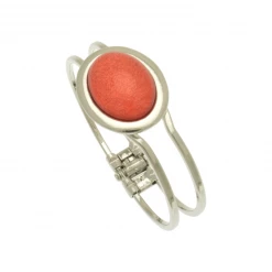 Mooch..... Jewellery Miss Milly Hinged Bracelet Coral Marble Resin