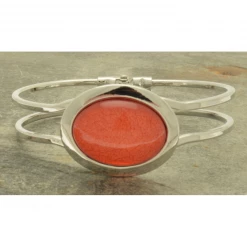 Mooch..... Jewellery Miss Milly Hinged Bracelet Coral Marble Resin