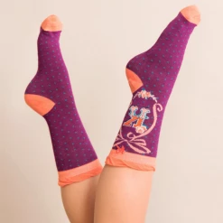 Mooch-andover Powder Monogram Socks K