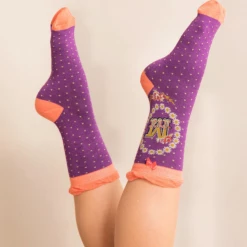 Mooch-andover Powder Monogram Socks M
