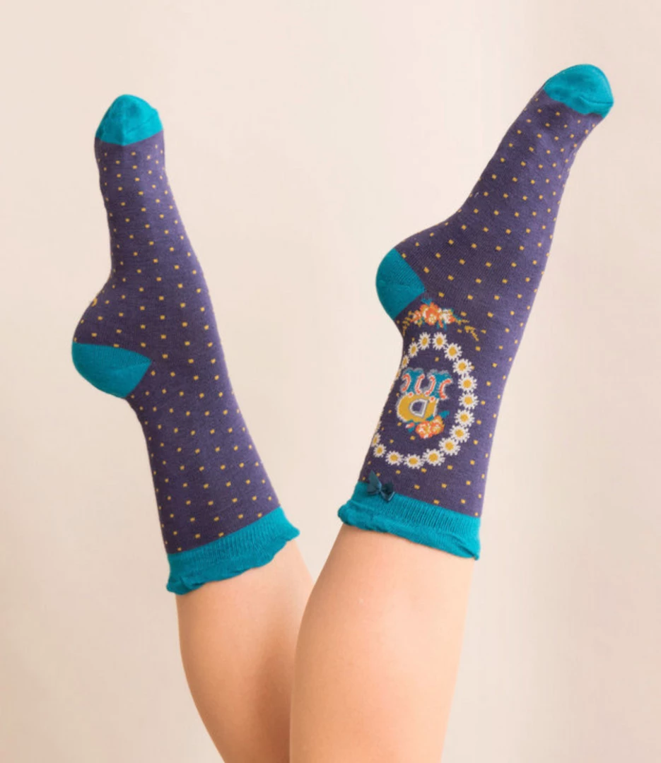 Outlet ⭐ Mooch-andover Powder Monogram 🧦 Socks R ❤️ 2 Mooch-andover Powder Monogram Socks R