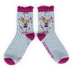 Mooch-andover Powder Monogram Socks T Gifts For Teachers