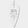 Mooch-andover East Of India Porcelain Long Hanging Heart - What I Love About My Home..... East Of India Gifts