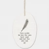 Mooch-andover East Of India Gifts East Of India Porcelain Oval Message Hanger - "Take Pride In How Far You Have Come....