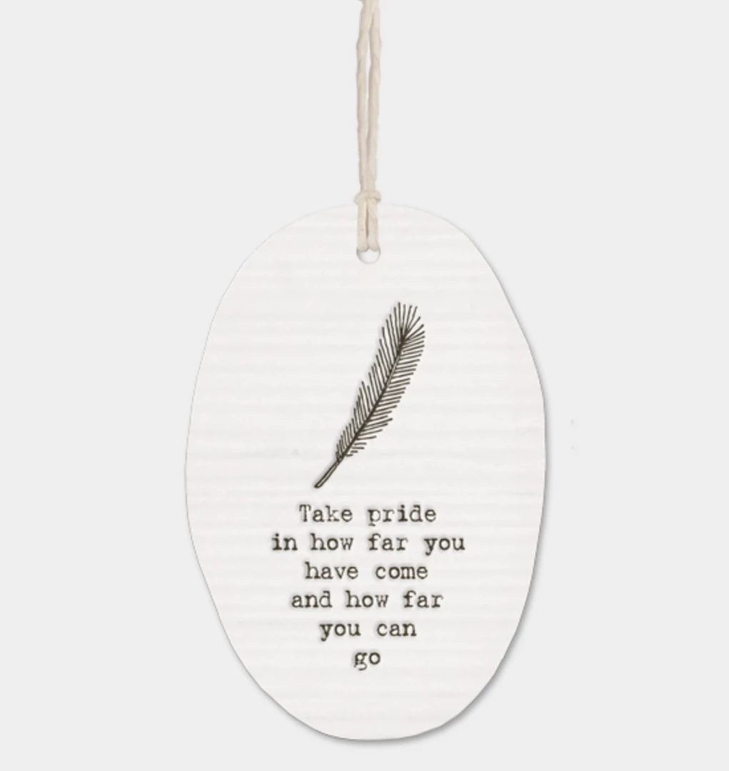 Best reviews of π₯° Mooch-andover East Of India Gifts East Of India Porcelain Oval Message Hanger - "Take Pride In How Far You Have Come.... π 1 Mooch-andover East Of India Gifts East Of India Porcelain Oval Message Hanger - "Take Pride In How Far You Have Come....
