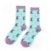Mooch-andover Miss Sparrow Bamboo Ladies Socks - Lazy Cat Duck Egg