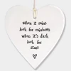Mooch-andover East Of India Porcelain Hanging Heart - When It Rains Look For Rainbows....