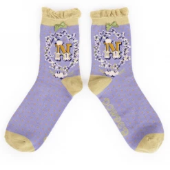 Mooch-andover Powder Monogram Socks N