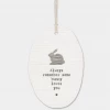 Mooch-andover East Of India Porcelain Oval Message Hanger - "Always Remember Some Bunny..." Baby Gifts