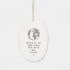 Mooch-andover East Of India Porcelain Oval Message Hanger - "Travel Is The Only Thing...." East Of India Gifts