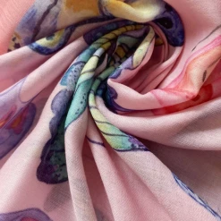 Mooch-andover Painted Butterfly Print Frayed Hem Scarf Scarves, Gloves & Headbands