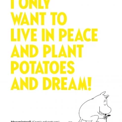 Mooch..... Greetings Cards Moomin Greetings Card - I Only Want To Live In Peace.....