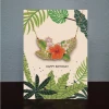 Mooch..... Greetings Card & Wooden Necklace - Flower