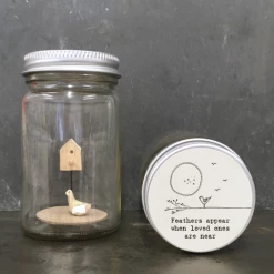 Mooch-andover East Of India World In A Jar - Feathers Appear When Loved Ones Are Near New Arrivals