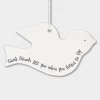 Mooch-andover East Of India Porcelain Hanging Bird - "Good Friends Lift You Up....." New Arrivals