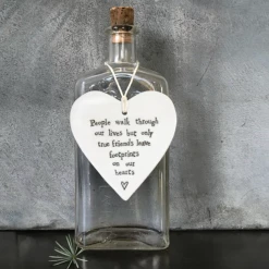 Mooch-andover East Of India Gifts East Of India Porcelain Hanging Heart - People Walk Through Our Lives....