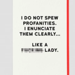 Mooch..... Greetings Card Holy Flaps ‘I Do Not Spew Profanities....." Greetings Cards