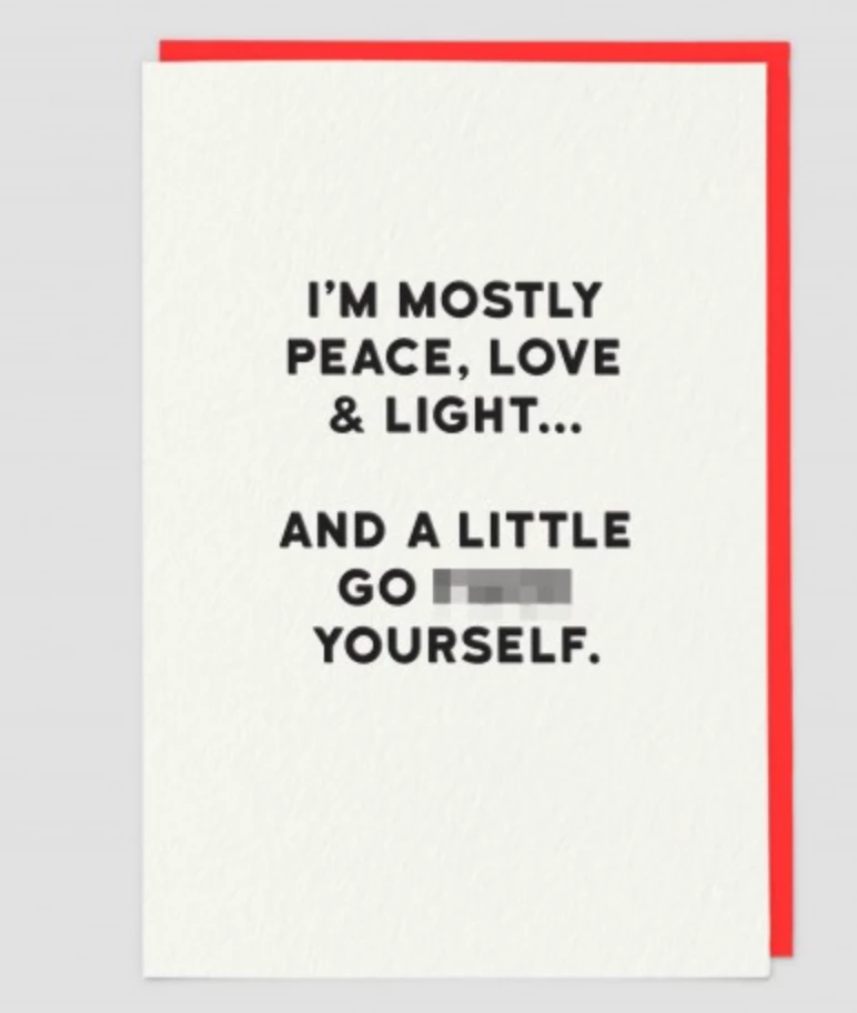 Best Sale 🌟 Mooch..... Greetings Card Holy Flaps ‘I'm Mostly Peace, Love & Light....." Greetings Cards 👏 1 Mooch..... Greetings Card Holy Flaps ‘I'm Mostly Peace, Love & Light....." Greetings Cards