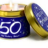 Mooch-andover New Arrivals Lily Flame Happy 50th Birthday Candle Tin