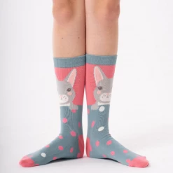 Mooch-andover Miss Sparrow Bamboo Ladies Socks - Bunny Pink