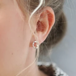 Mooch..... Peace Of Mind Silver Plated Star In Circle Earrings Gifts For Teachers