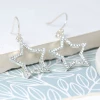 Mooch..... Jewellery Peace Of Mind Silver Plated Open Star Crystal Earrings