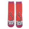 Mooch-andover Miss Sparrow Bamboo Ladies Socks - Kitty & Spots Burnt Orange
