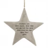 Mooch-andover East Of India Porcelain Rustic Hanging Star - Friends Are Like Stars.....