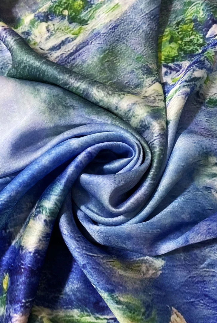 Budget π Mooch-andover Claude Monet Water Lily Print Scarf π 2 Mooch-andover Claude Monet Water Lily Print Scarf