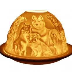 Mooch-andover Home Furnishings And Gifts Light-Glow Best Friends (Dogs) Tealight Candle Holder