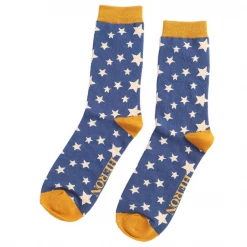 Mooch-andover Gifts For Teachers Mr Heron Bamboo Mens Socks - Stars Navy