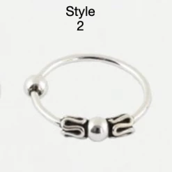 Mooch..... Jewellery Sterling Silver Nose Ring - Bali Style