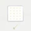 Mooch..... Gold Plated Nose Stud - Square Clawset Jewellery