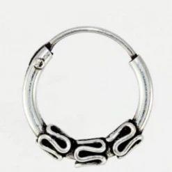 Mooch..... New Arrivals Triple Weave Sterling Silver Hoop Earring - 10mm