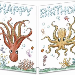 Mooch..... Sophie Turrel Folding Greetings Card - Octopus CT324 Greetings Cards
