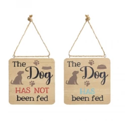Mooch..... "The Dog Has Been Fed/Has Not Been Fed" Reversible Sign New Arrivals
