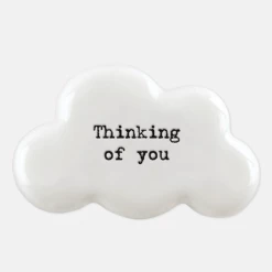 Mooch-andover East Of India Porcelain Cloud Token-Thinking Of You