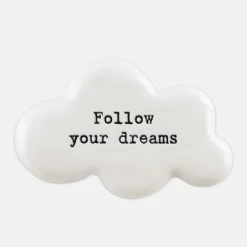 Mooch-andover East Of India Porcelain Cloud Token-Follow Your Dreams New Arrivals