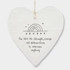 Mooch-andover East Of India Porcelain Hanging Heart - You Have The Strength, Courage.... New Arrivals