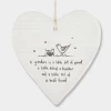 Mooch-andover East Of India Porcelain Hanging Heart - Grandma Is A Little Bit Of Parent....