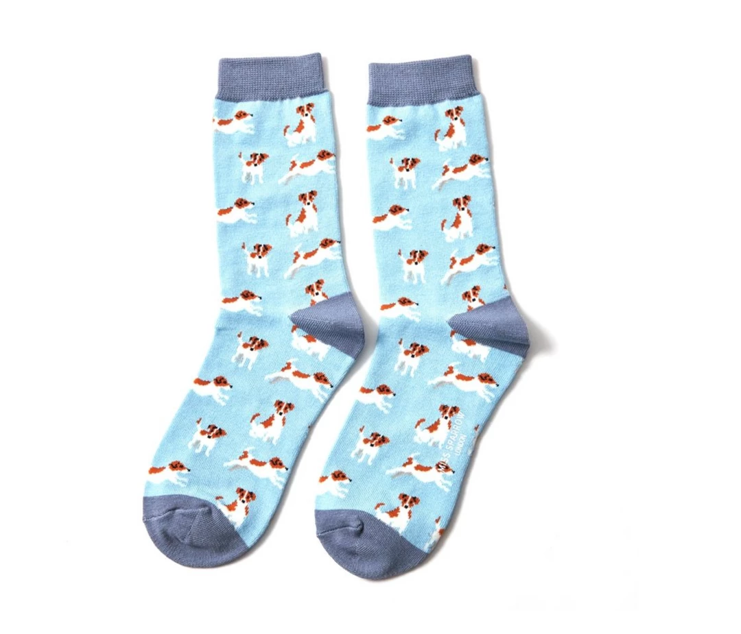 Best Pirce π Mooch-andover Miss Sparrow Bamboo Ladies 𧦠Socks - Jack Russells Powder Blue β 1 Mooch-andover Miss Sparrow Bamboo Ladies Socks - Jack Russells Powder Blue