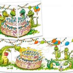 Mooch..... Sophie Turrel Folding Greetings Card - Dragon Party CT265 Greetings Cards