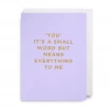 Mooch..... Greetings Card - Lagom Mini Card- 'You' It's A Small Word....