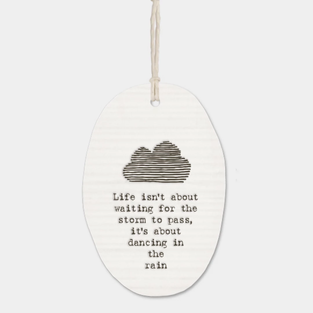 Best reviews of π Mooch-andover Baby Gifts East Of India Porcelain Oval Message Hanger - "Life Isn't About Waiting For The Storm To Pass...." π― 1 Mooch-andover Baby Gifts East Of India Porcelain Oval Message Hanger - "Life Isn't About Waiting For The Storm To Pass...."