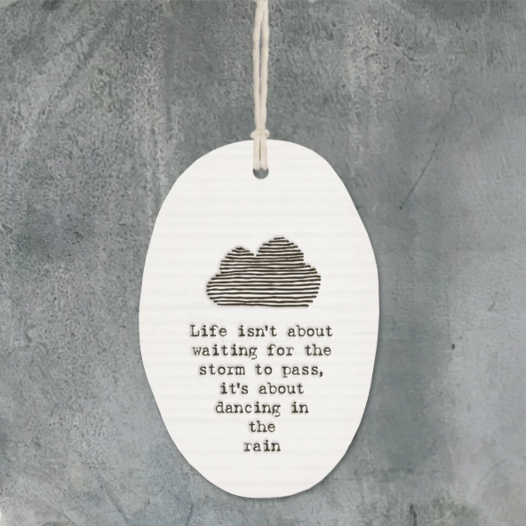 Best reviews of π Mooch-andover Baby Gifts East Of India Porcelain Oval Message Hanger - "Life Isn't About Waiting For The Storm To Pass...." π― 2 Mooch-andover Baby Gifts East Of India Porcelain Oval Message Hanger - "Life Isn't About Waiting For The Storm To Pass...."